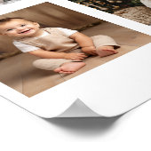 Teddybeer ballon eerste jaar foto mijlpaal poster (Hoek)