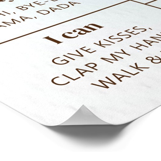 Teddybeer ballon eerste verjaardag mijlpaal teken poster (Hoek)