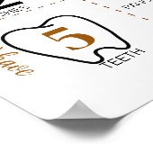 Teddybeer ballon eerste verjaardag mijlpaal teken poster (Hoek)