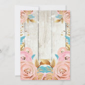 Teddybeer ballon eerste verjaardag rustiek kaart (Achterkant)