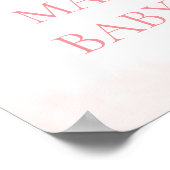 Teddybeer Ballon Meisje Baby Shower Welkom Bord Poster (Hoek)