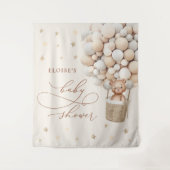 Teddybeer Ballon Neutrale Beerly Wait Baby Shower Wandkleed (Voorkant)