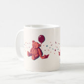 Teddybeer Ballon Risograph Mok (Voorkant links)