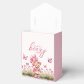 Teddybeer ballon roze vlinder meisje Baby shower Bedankdoosjes (Geopend)