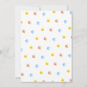 Teddybeer Ballon Wolken Baby Sprinkle Kaart (Achterkant)