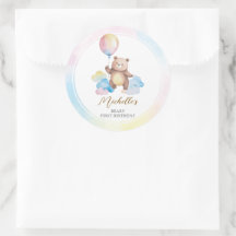 Teddybeer Ballon Wolken Beary Eerste Verjaardag