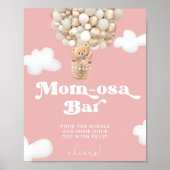 Teddybeer Ballonenshow Baby Meisje Moederdag Mo-mo Poster (Voorkant)