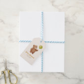 Teddybeer Ballonnen Baby Shower Cadeaulabel (Met Touw)