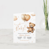 Teddybeer Ballonnen baby shower Genderneutraal (Voorkant)