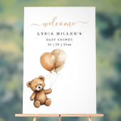 Teddybeer Ballonnen baby shower Genderneutraal Acryl Bord (Neutraal)