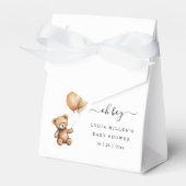 Teddybeer Ballonnen baby shower Genderneutraal Bedankdoosjes (Voorkant Zijde)