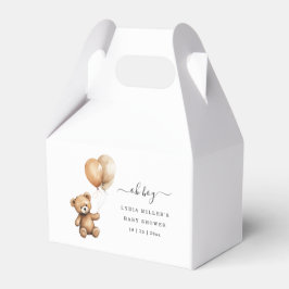 Teddybeer Ballonnen baby shower Genderneutraal Bedankdoosjes