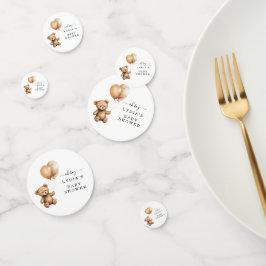 Teddybeer Ballonnen baby shower Genderneutraal Confetti