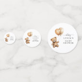 Teddybeer Ballonnen baby shower Genderneutraal Confetti (Achterkanten)