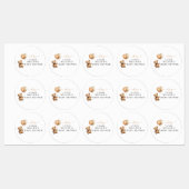 Teddybeer Ballonnen baby shower Genderneutraal Labels (Vel)