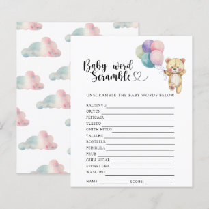Teddybeer ballonnen - Baby Word Scramble Game