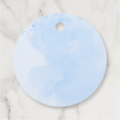 Teddybeer ballonnen | Blue Boy-Baby shower Bedankjes Labels (Achterkant)