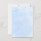 Teddybeer ballonnen Blue Boy Baby shower Bedankkaart (Achterkant)