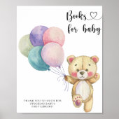 Teddybeer ballonnen - boeken voor baby poster (Voorkant)