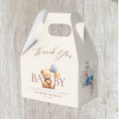 Teddybeer Ballonnen Boho Blauw Roos Bloemen Bedankdoosjes