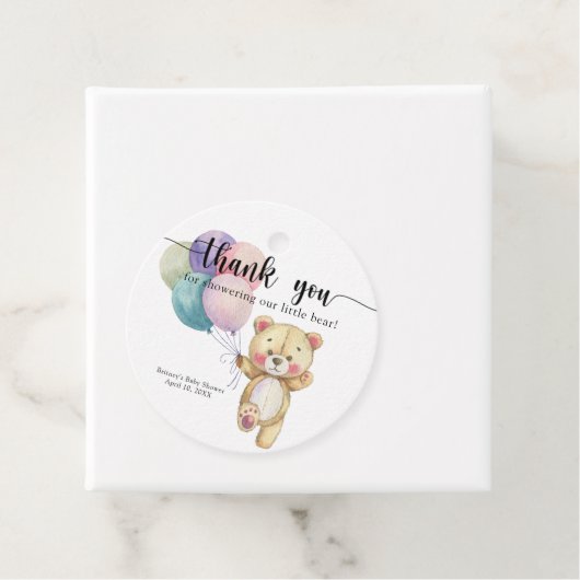 Teddybeer ballonnen - dank u bedankjes labels (In situ)