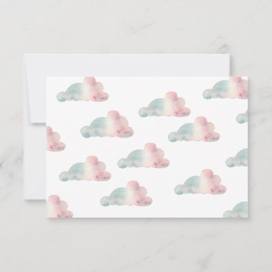 Teddybeer ballonnen - dank u bedankkaart (Achterkant)