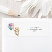 Teddybeer ballonnen etiket (Insitu)