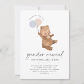 Teddybeer ballonnen Geslacht onthullen Kaart (Voorkant)