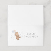 Teddybeer ballonnen Geslacht onthullen Plaatskaartje (Buitenkant ongevouwen)