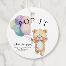 Teddybeer ballonnen - Pop het! Bedankjes Labels