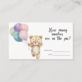 Teddybeer ballonnen - raad eens hoeveel snoepjes informatiekaartje (Voorkant)