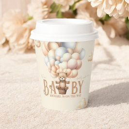 Teddybeer ballonnen wachten bijna genderneutraal papieren bekers