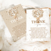 Teddybeer ballonnen wit Fawn Baby shower Bedankkaart