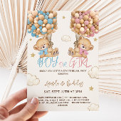 Teddybeer ballonnen wolken & sterren Geslacht onth Kaart