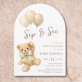 Teddybeer Ballonnenboog Sip en Zie Kaart
