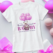 Teddybeer Barly Daar Roze Baby shower T-shirt