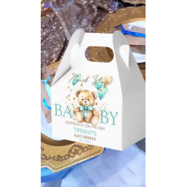 Teddybeer bearly wacht baby shower dank u bedankdoosjes