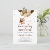 Teddybeer Beary Big Surprise Geslacht Reveal Kaart (Staand voorkant)