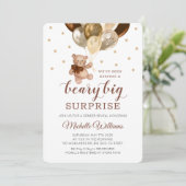Teddybeer Beary Big Surprise Geslacht Reveal Kaart (Staand voorkant)