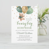 Teddybeer Beary Big Surprise Geslacht Reveal Uitno Kaart (Staand voorkant)