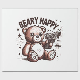 Teddybeer Beary Blij Cadeaupapier