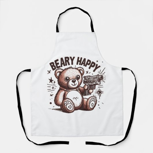 Teddybeer Beary Blij Schort (Voorkant)