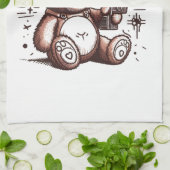 Teddybeer Beary Blij Theedoek (Gevouwen)