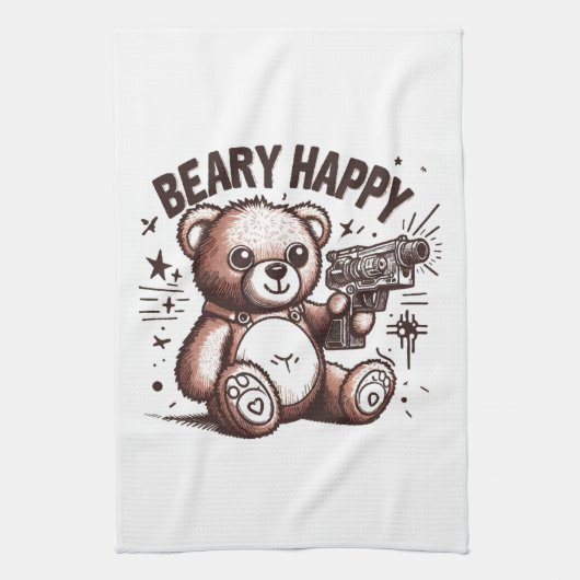 Teddybeer Beary Blij Theedoek (Verticaal)