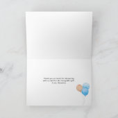 Teddybeer bedankkaart kaart (Binnen)