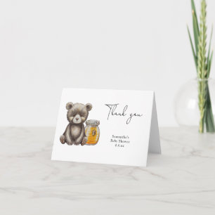 Teddybeer bedankt babyshower