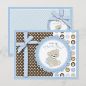 Teddybeer bedankt Briefkaart (Voorkant / Achterkant)