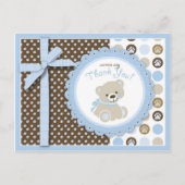 Teddybeer bedankt Briefkaart (Voorkant)