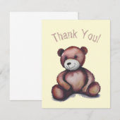 Teddybeer bedankt je kaart (Voorkant / Achterkant)