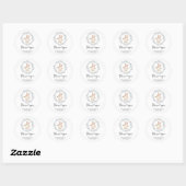 Teddybeer bedankt ronde sticker (Vel)